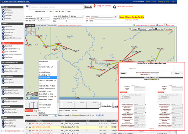 SiteSync Pro Microwave Coordination and Filing